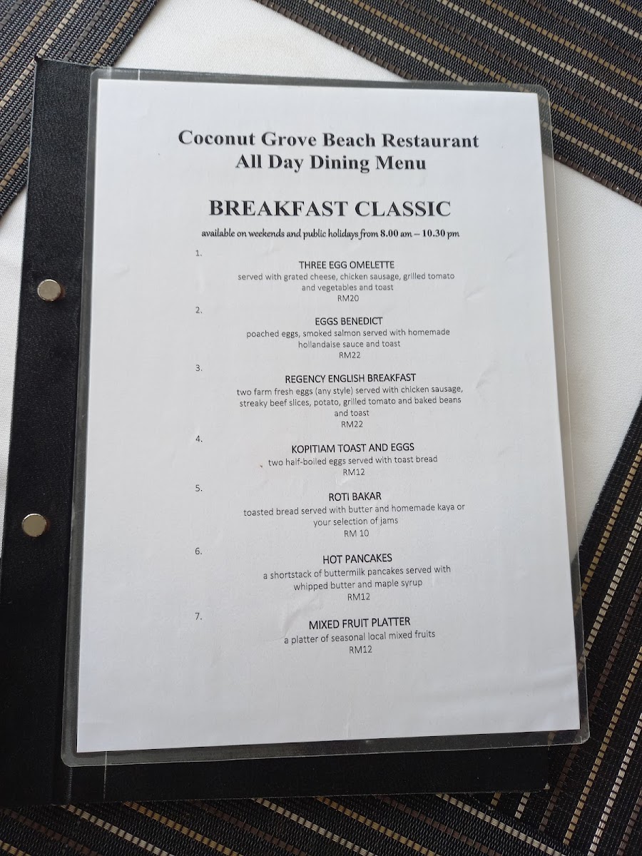 Menu Coconut Grove Beach Restaurant-2