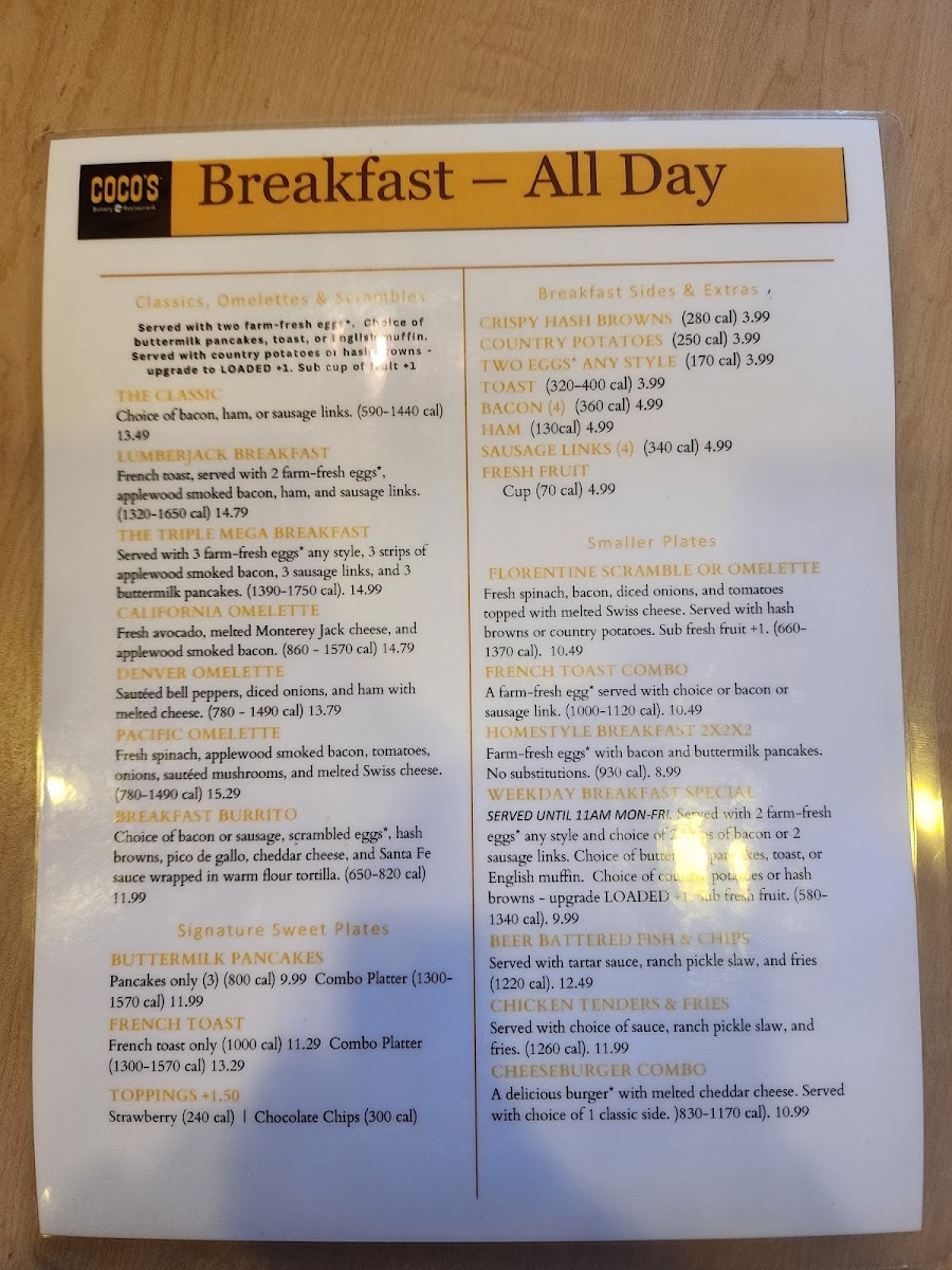 Menu Coco's Bakery Restaurant-1