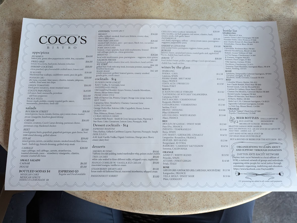 Menu Coco's Bistro-4