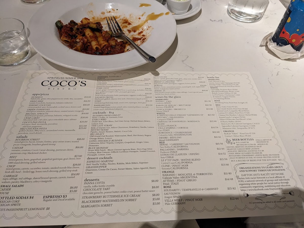 Menu Coco's Bistro-6