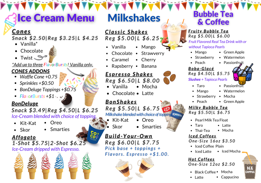 Menu Coco's Café Creamery-1
