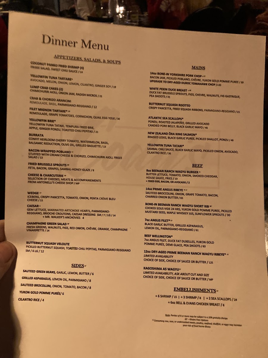 Menu Cody's Restaurant, Bar, & Patio Nb-5