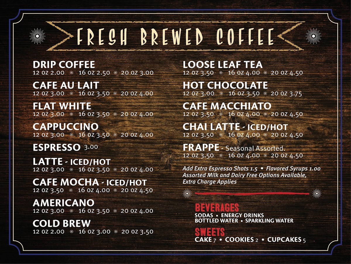 Menu Coffee Bar 1010-1