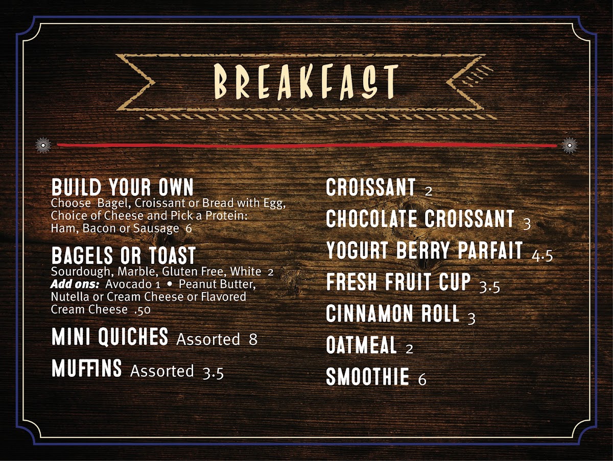 Menu Coffee Bar 1010-5