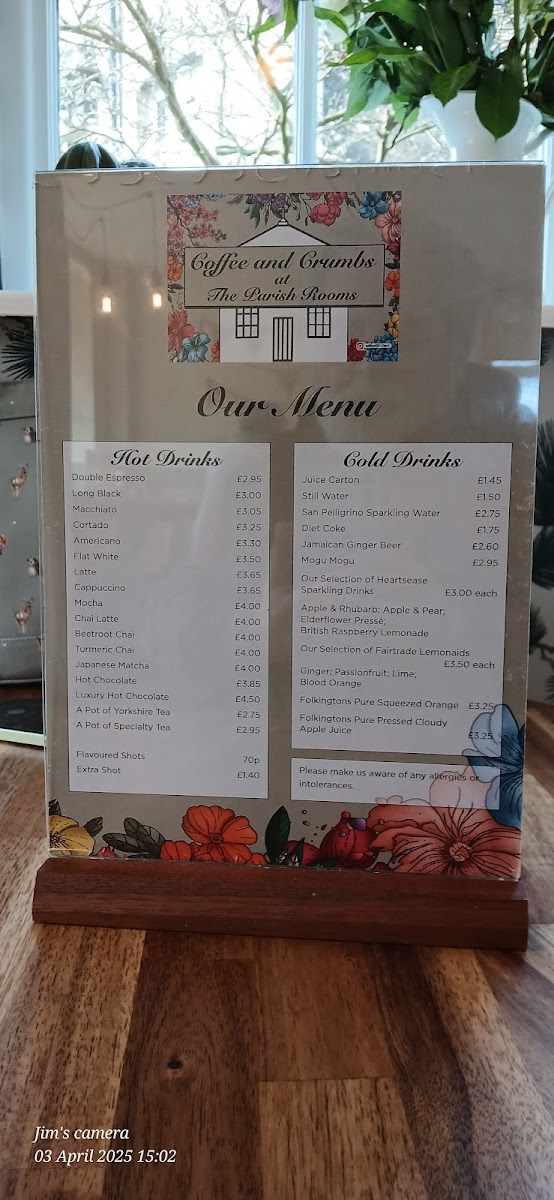 Menu Coffee & Crumbs At The Parish Rooms-10