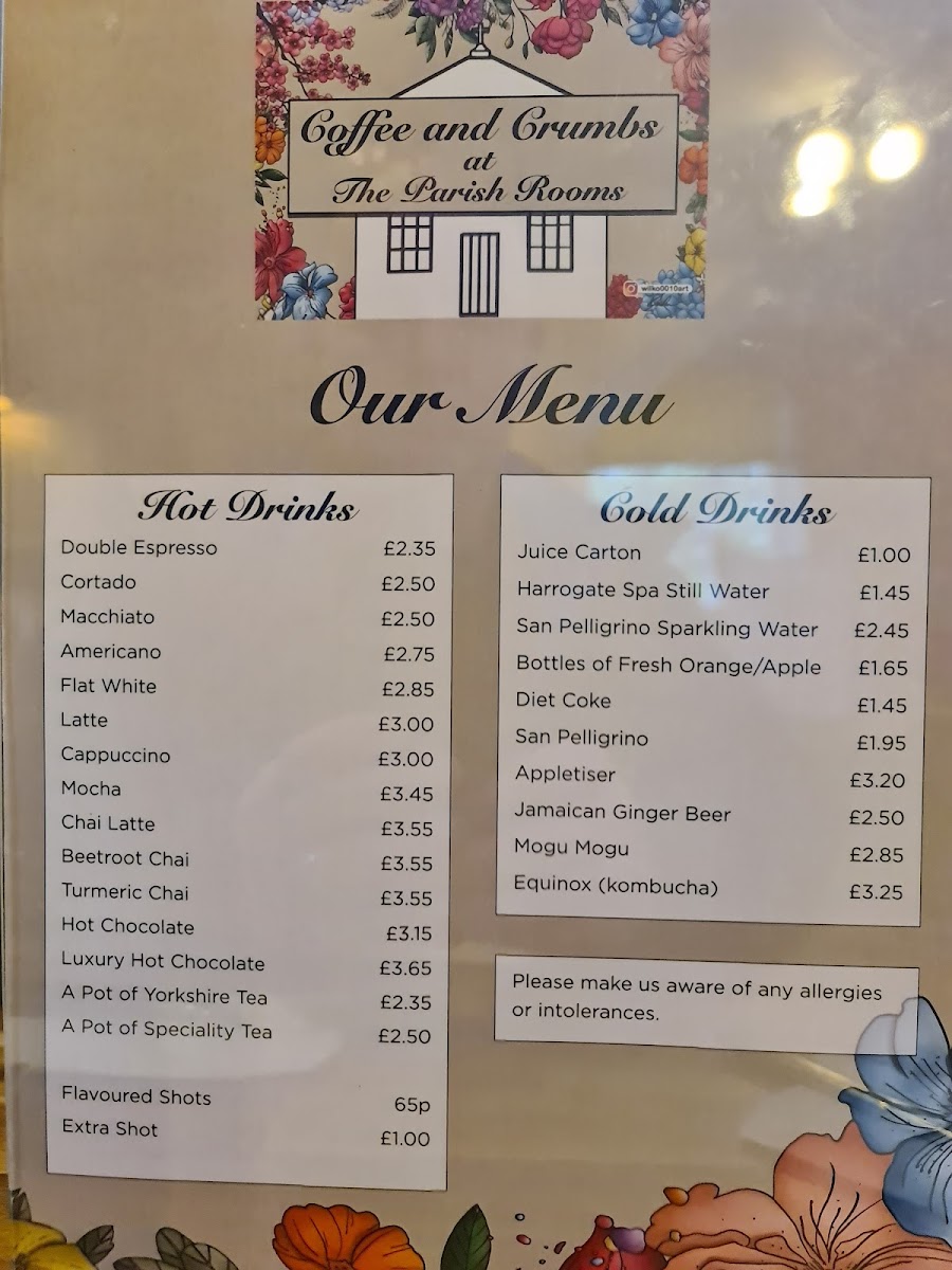 Menu Coffee & Crumbs At The Parish Rooms-3
