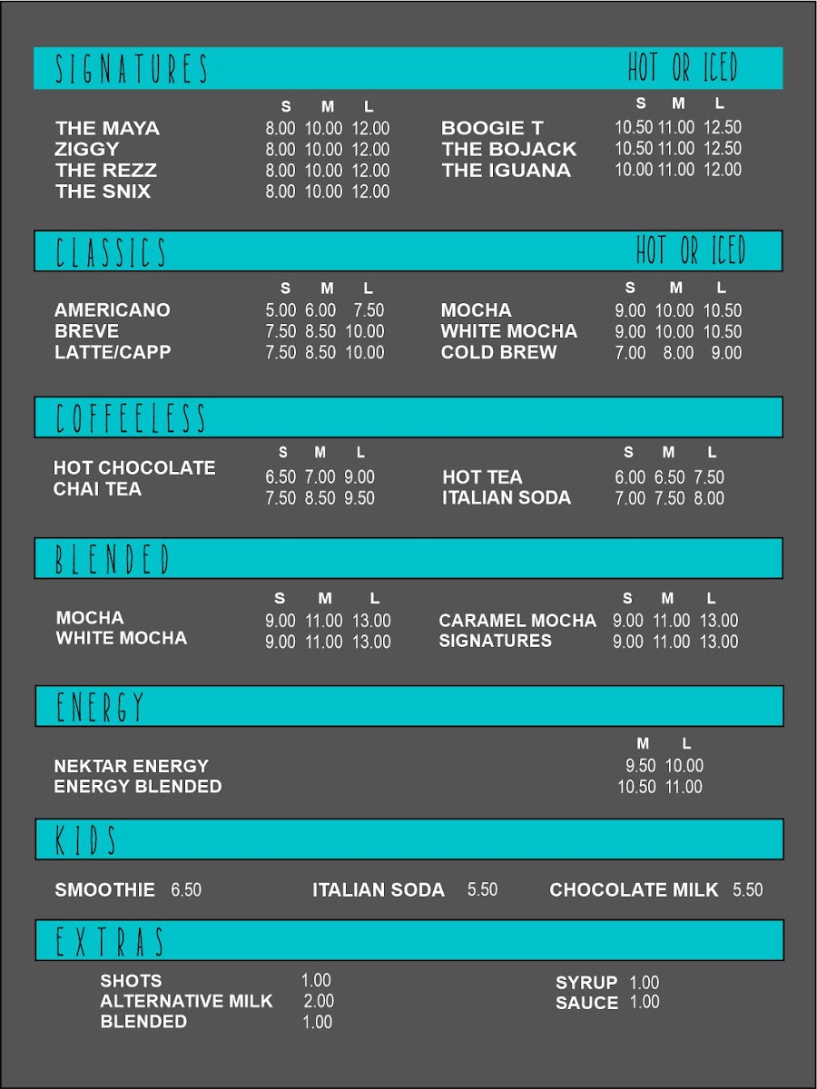 Menu Coffee De Los Mayas-1