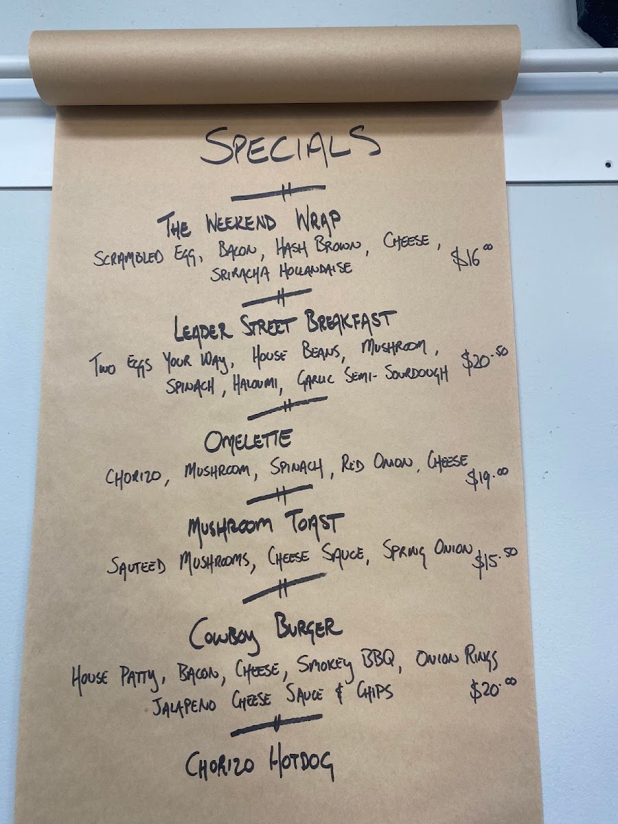 Menu Coffee Notes On Leader-3