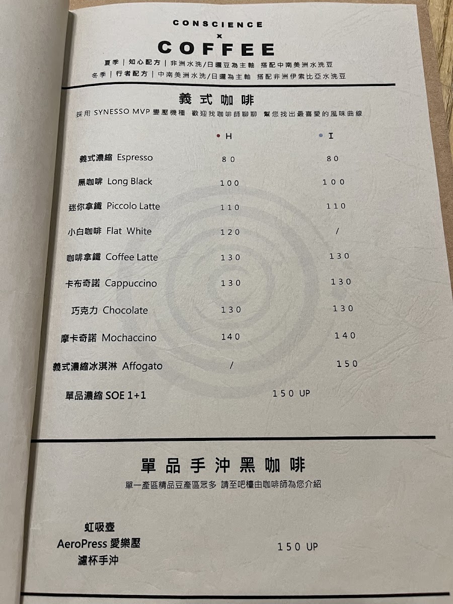 Menu Coffee X Conscience-7