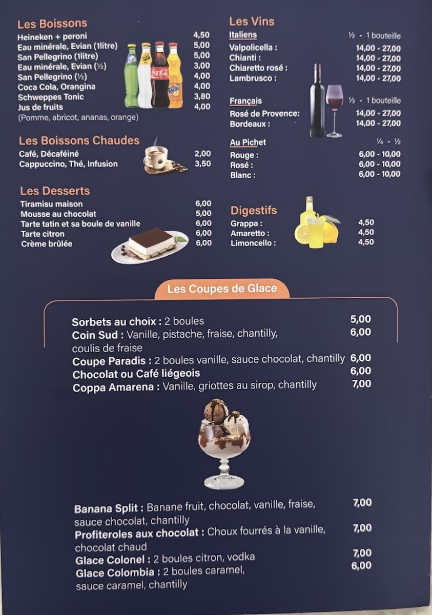 Menu Coin Sud-1