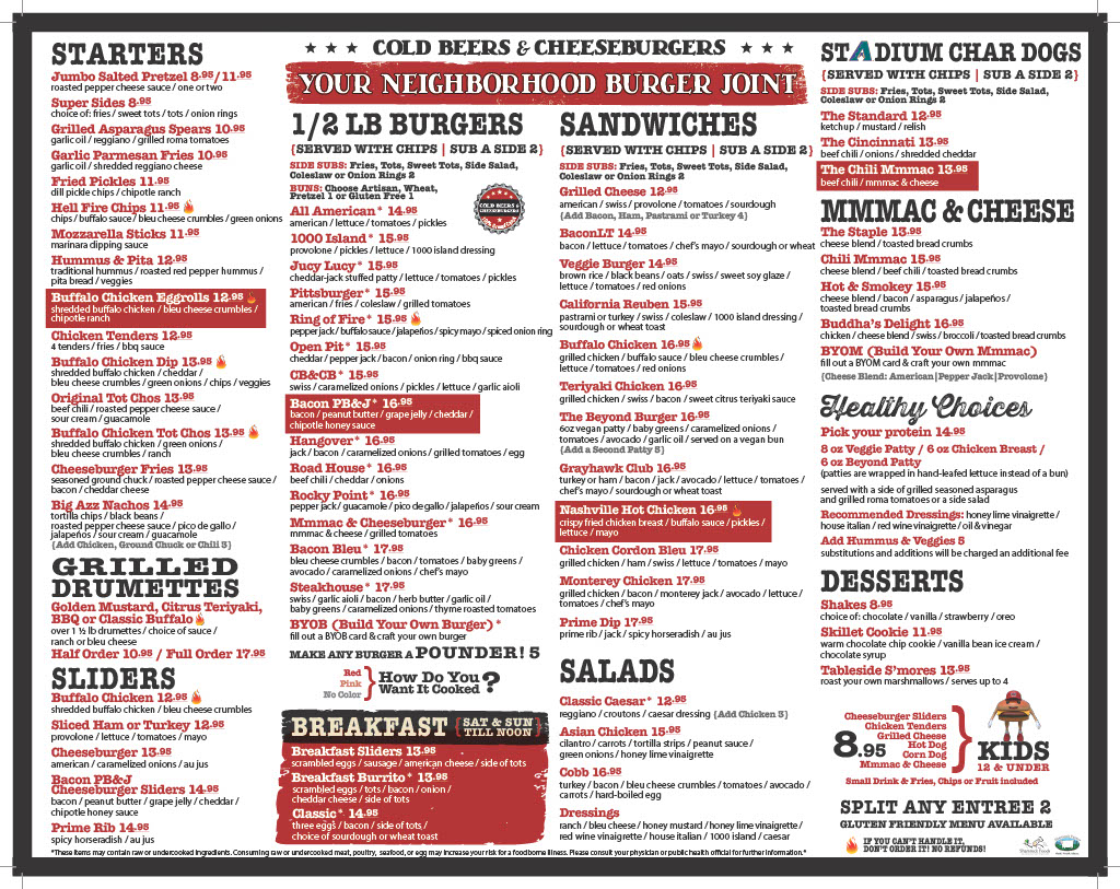 Menu Cold Beers & Cheeseburgers-7