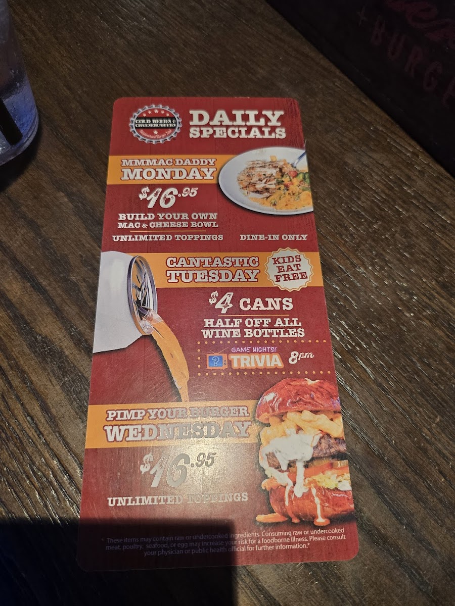 Menu Cold Beers & Cheeseburgers-9
