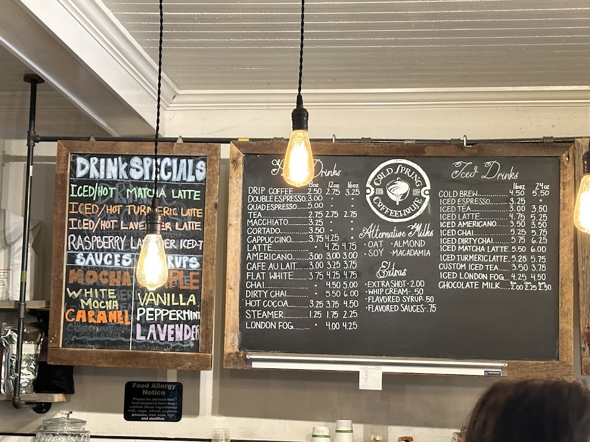 Menu Cold Spring Coffeehouse-2