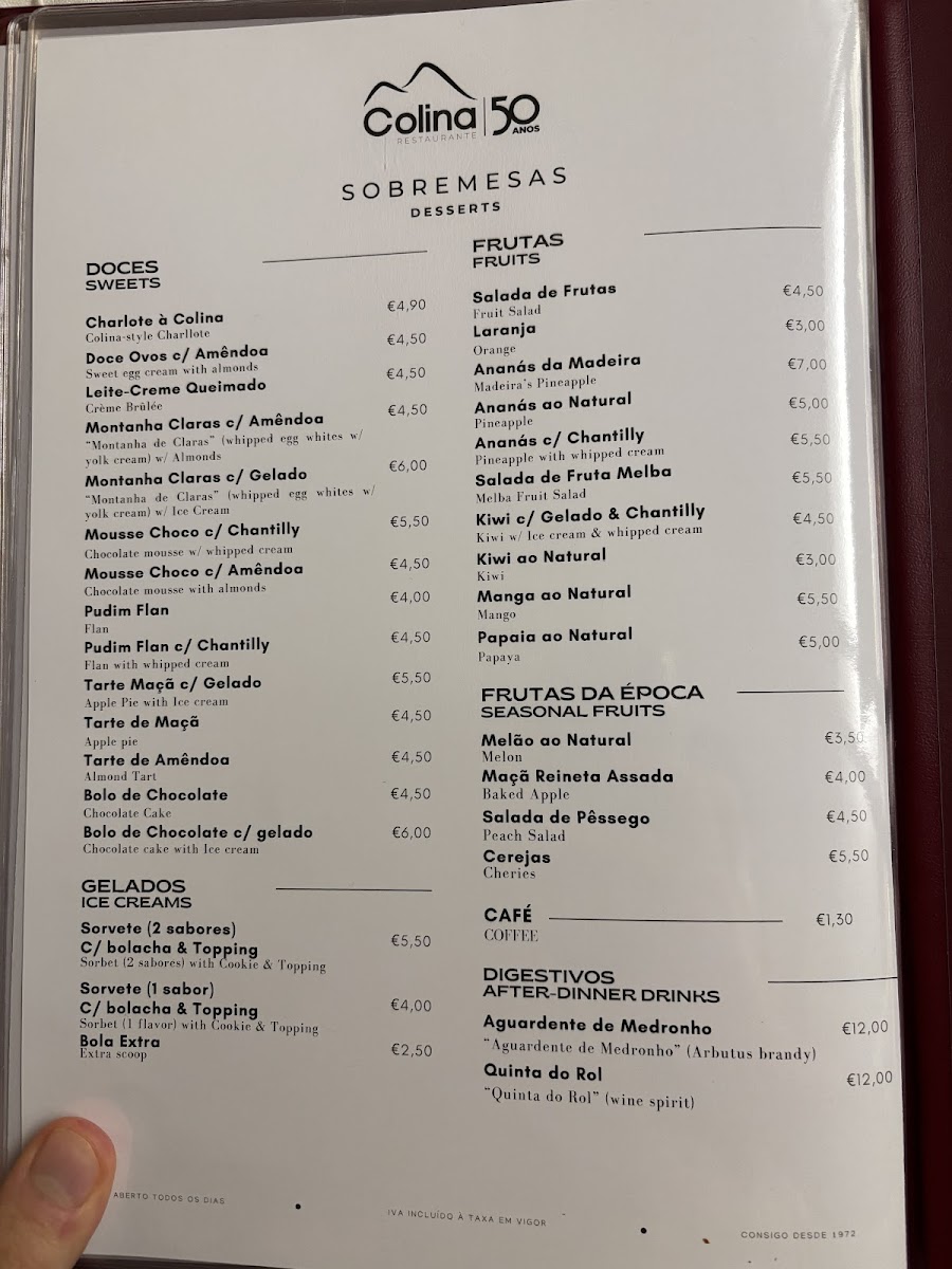 Menu Colina-9