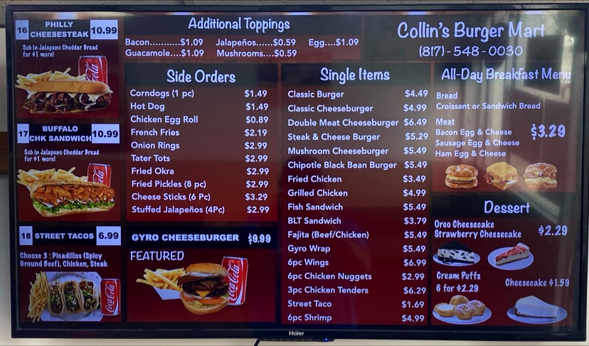 Menu Collins Burger Mart-1