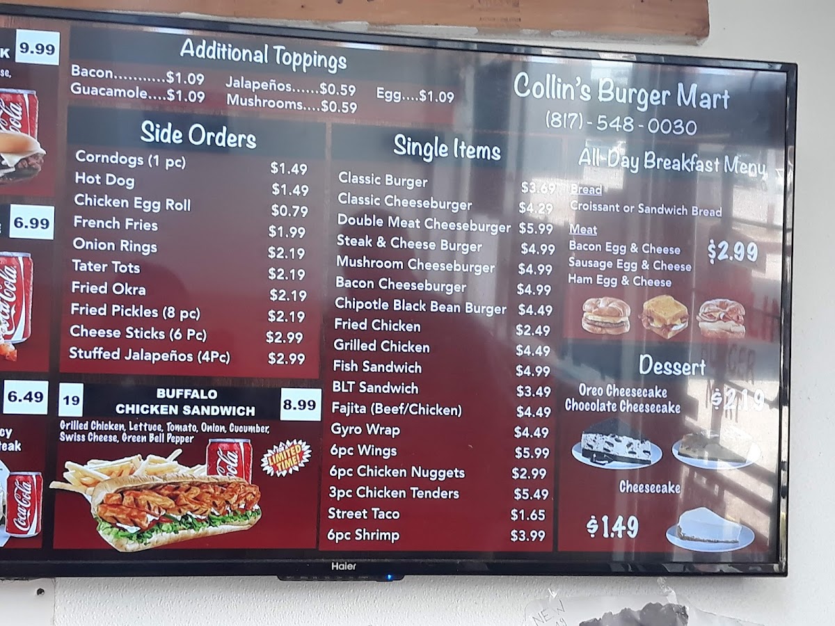 Menu Collins Burger Mart-9