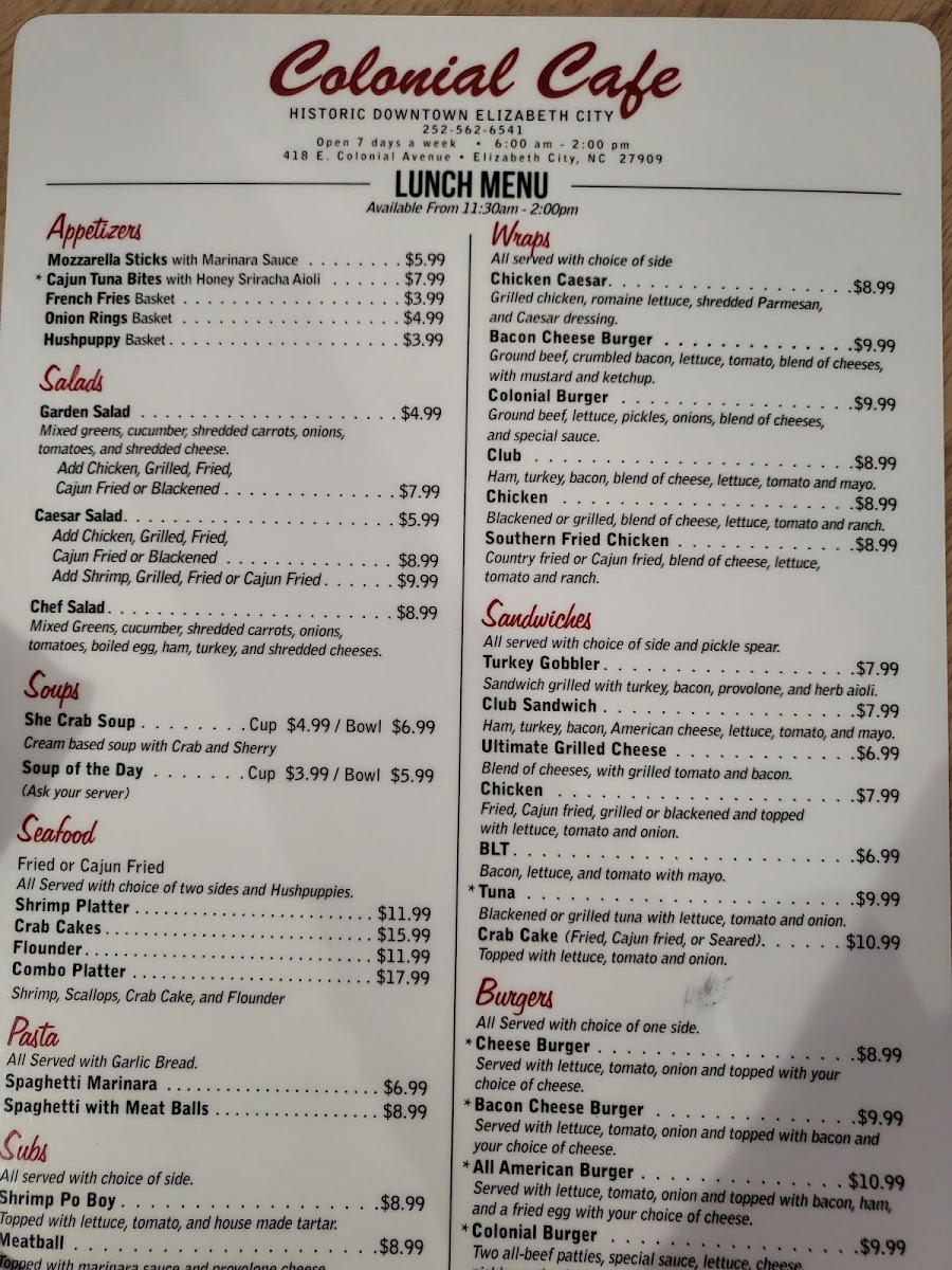 Menu Colonial Cafe-7