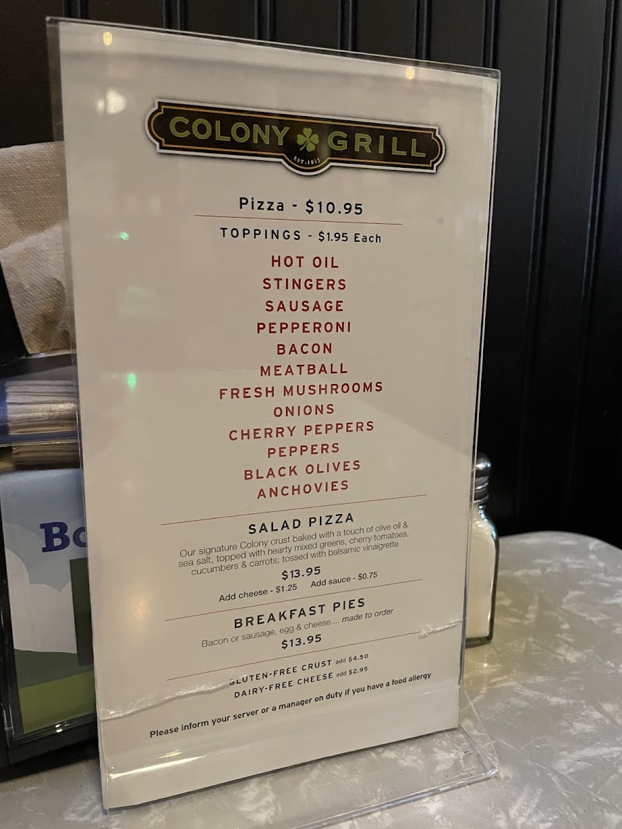 Menu Colony Grill - Stamford-3