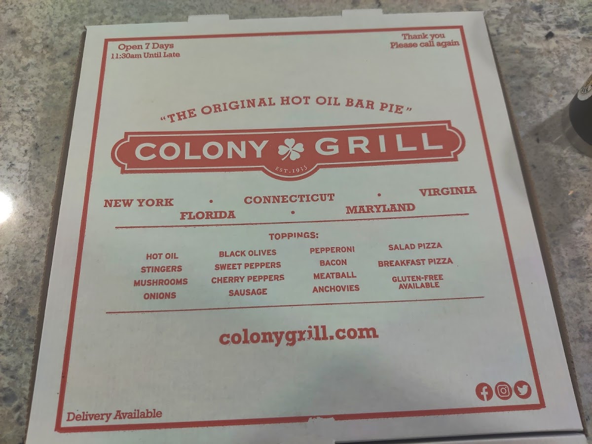 Menu Colony Grill - Stamford-8