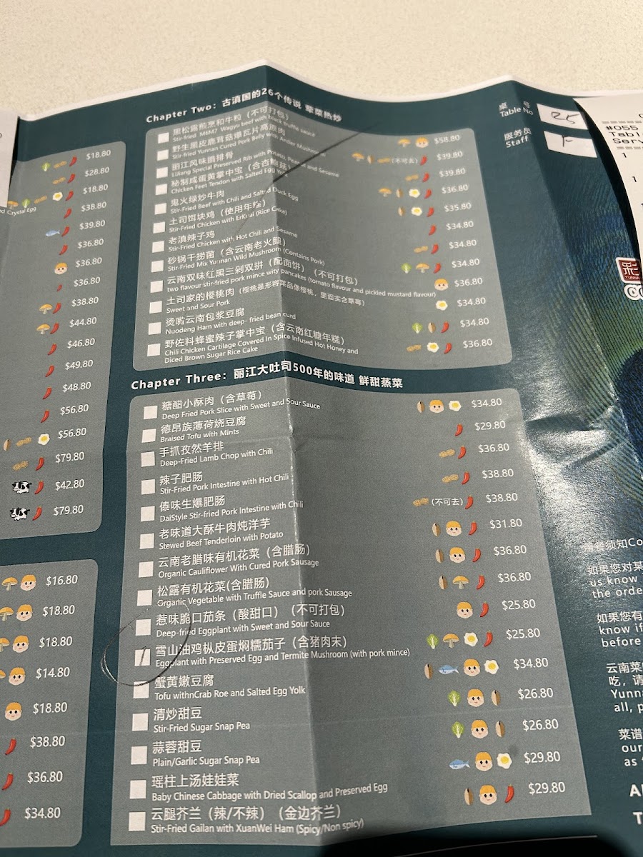 Menu Colourful Yunnan-2