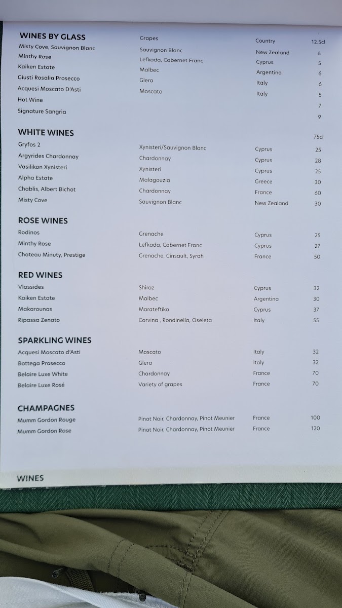 Menu Columbia Pier-6