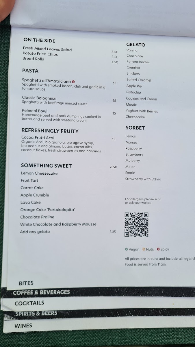 Menu Columbia Pier-9