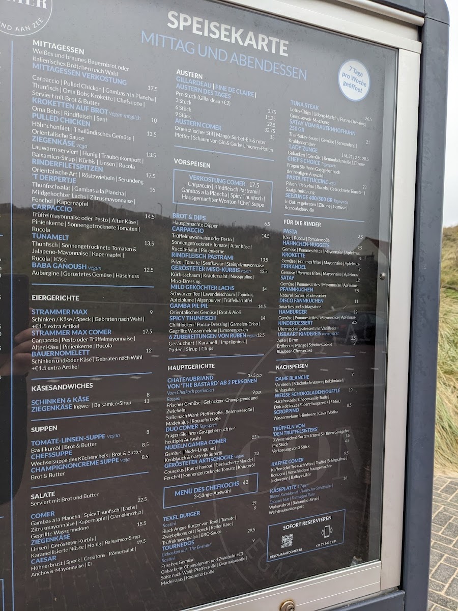 Menu Comer Egmond Aan Zee-4