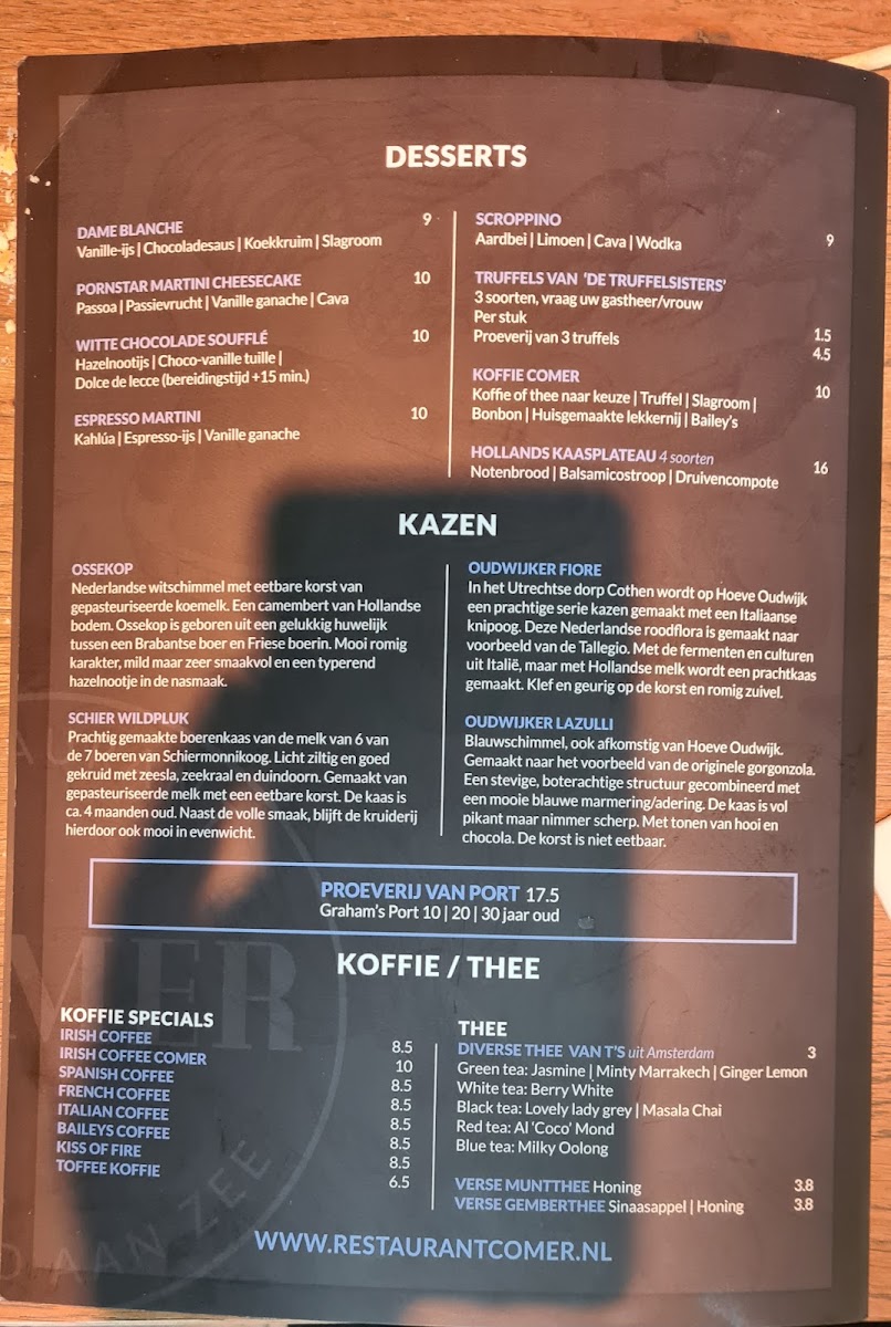 Menu Comer Egmond Aan Zee-5