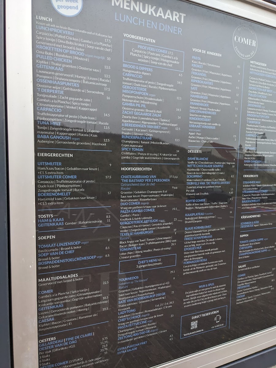 Menu Comer Egmond Aan Zee-7