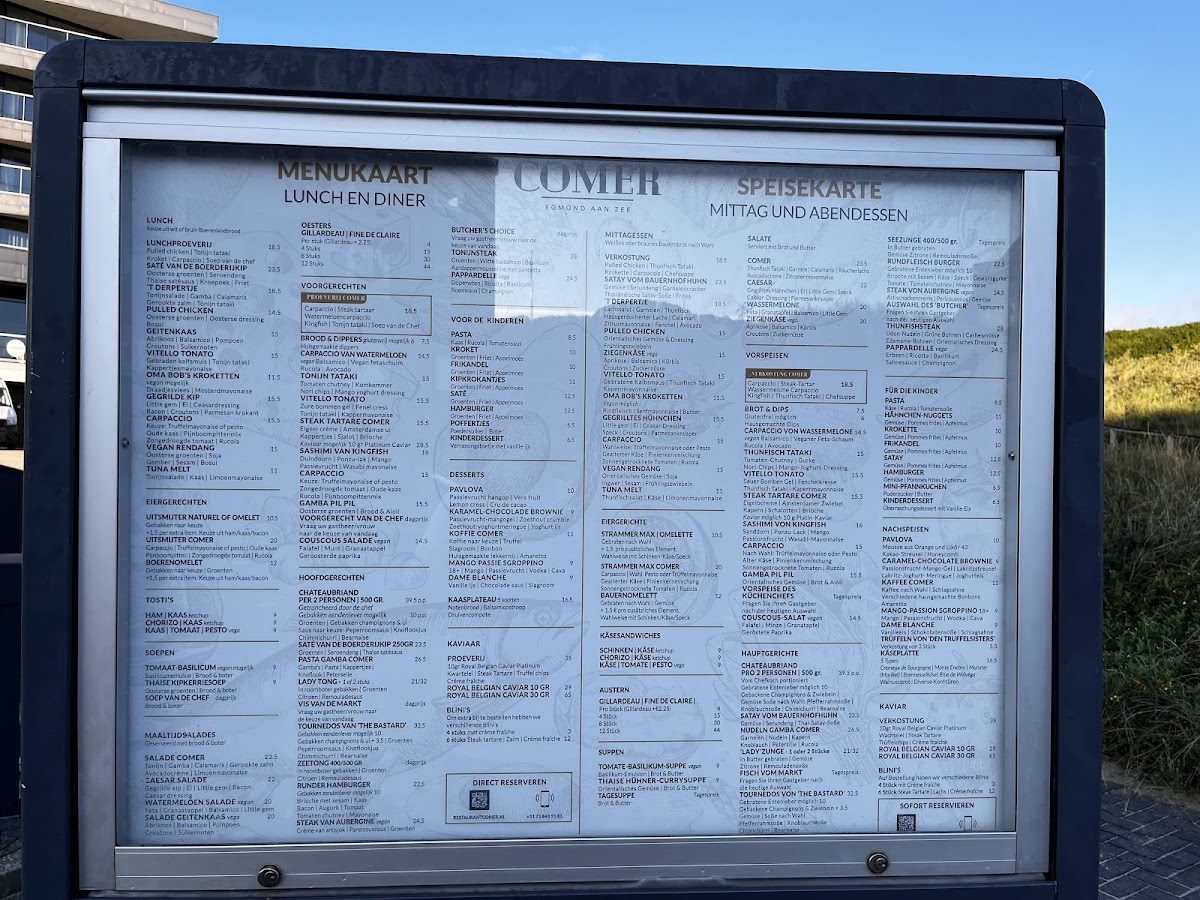 Menu Comer Egmond Aan Zee-9