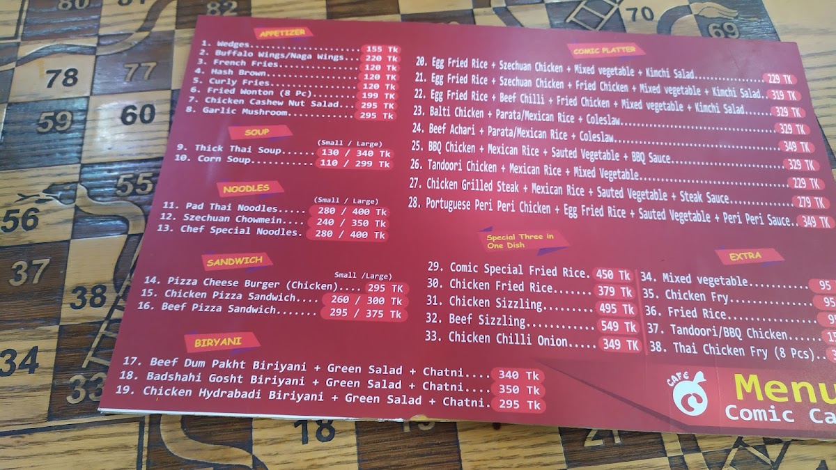 Menu Comic Cafe Dhanmondi-8
