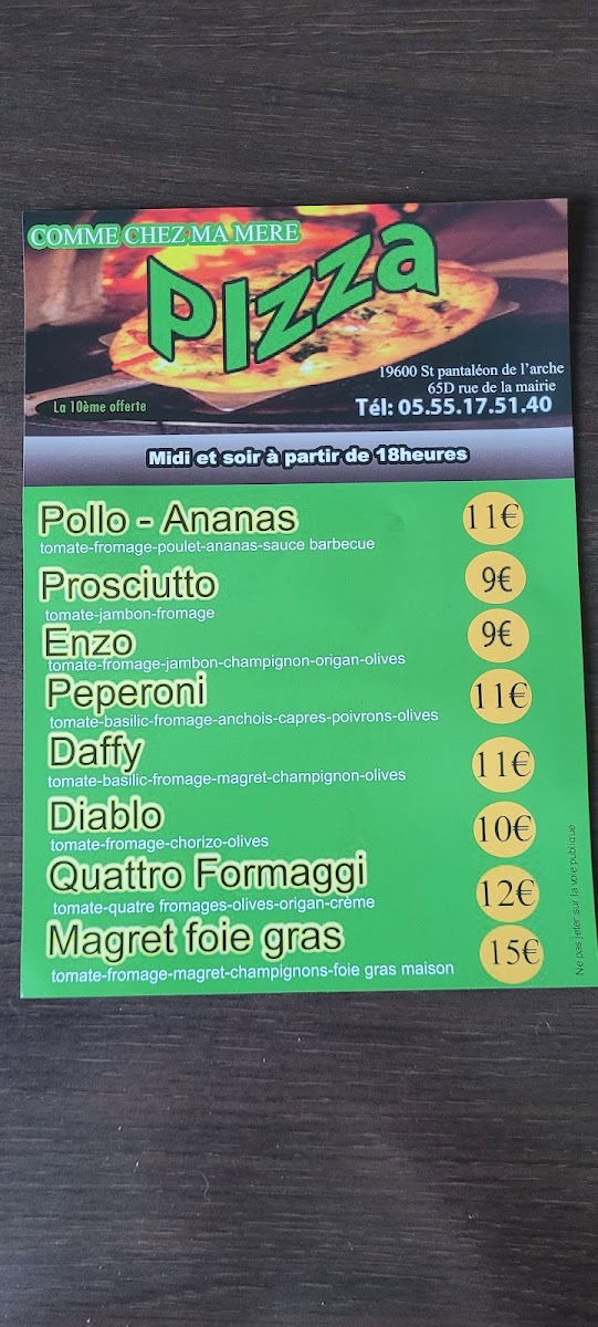Menu Comme Chez Ma Mère-3