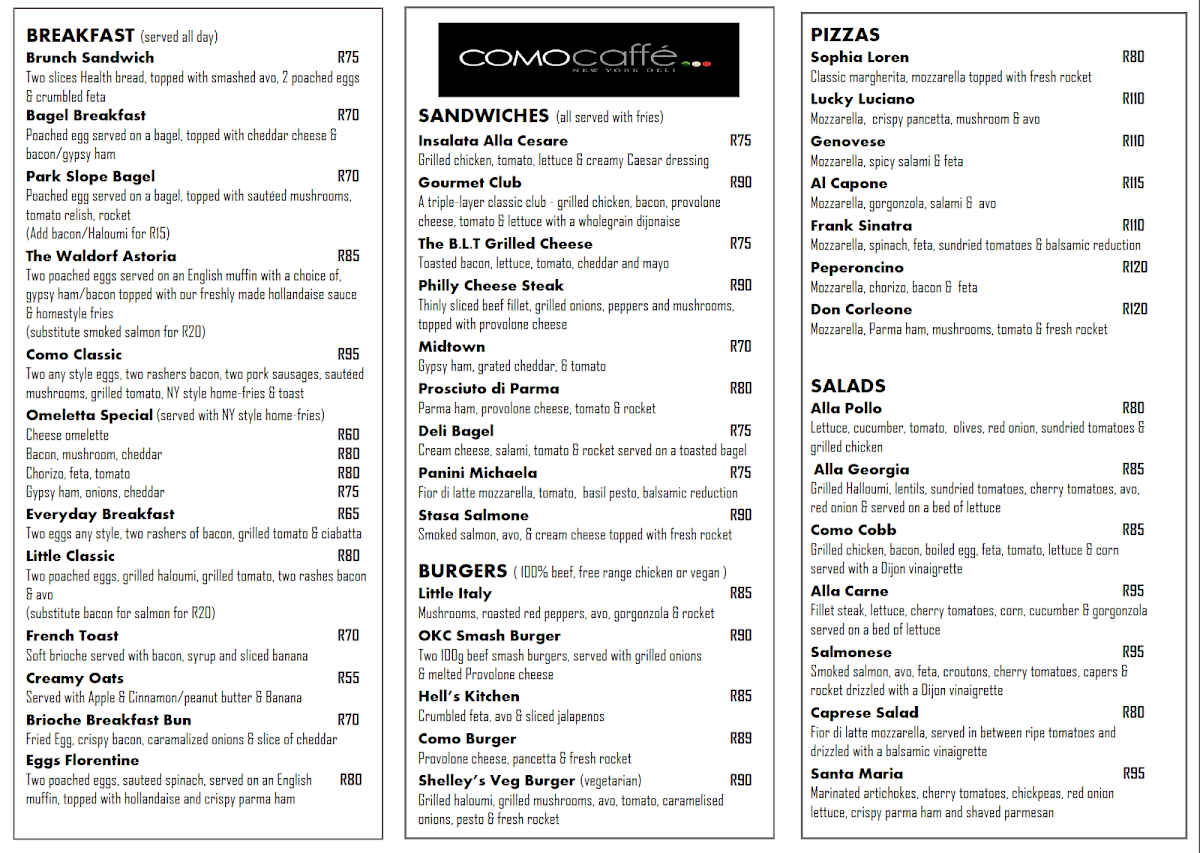 Menu Como Caffé-1