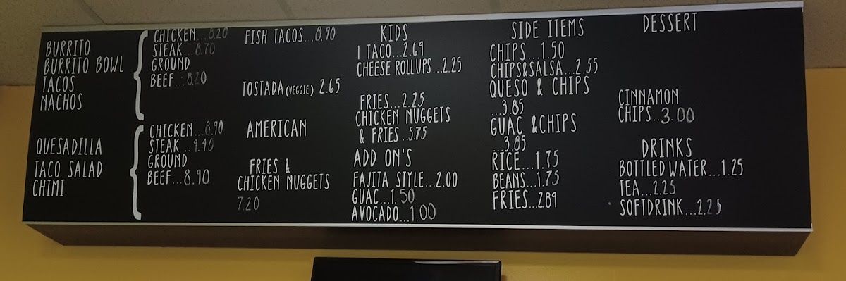 Menu Compadre's Local-1