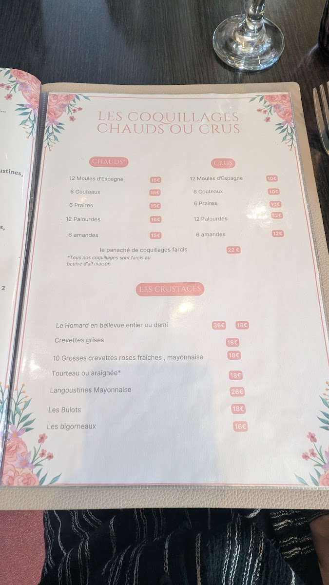 Menu Comptoirs De L'océan-8