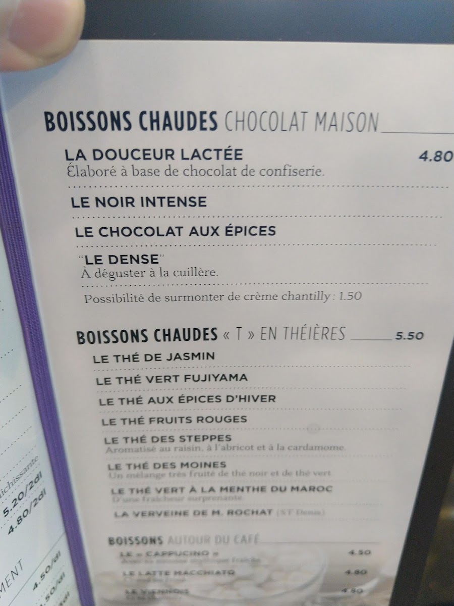 Menu Confiserie, Salon De Thé Yves Hohl-2
