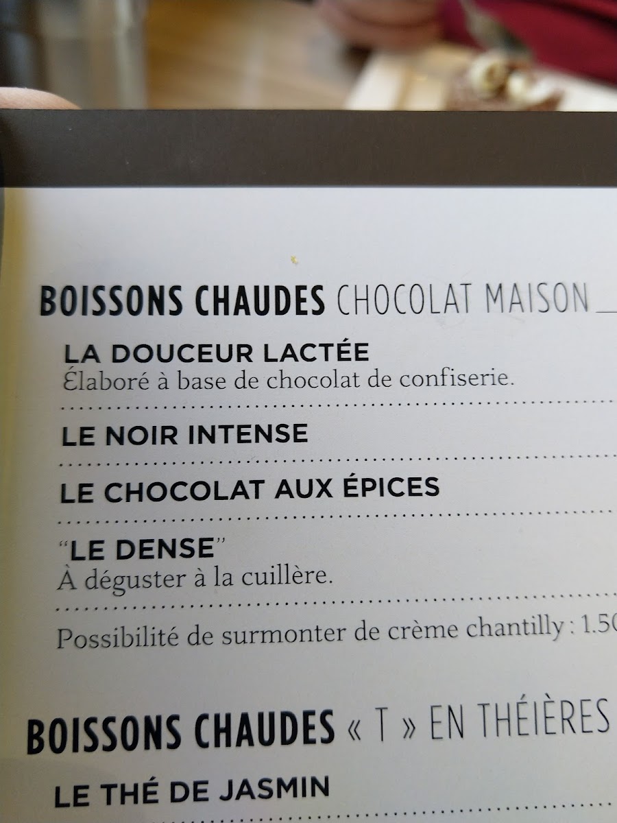 Menu Confiserie, Salon De Thé Yves Hohl-3