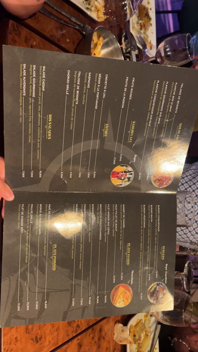 Menu Conquistador Restaurant & Bar Franco-Portugais-9
