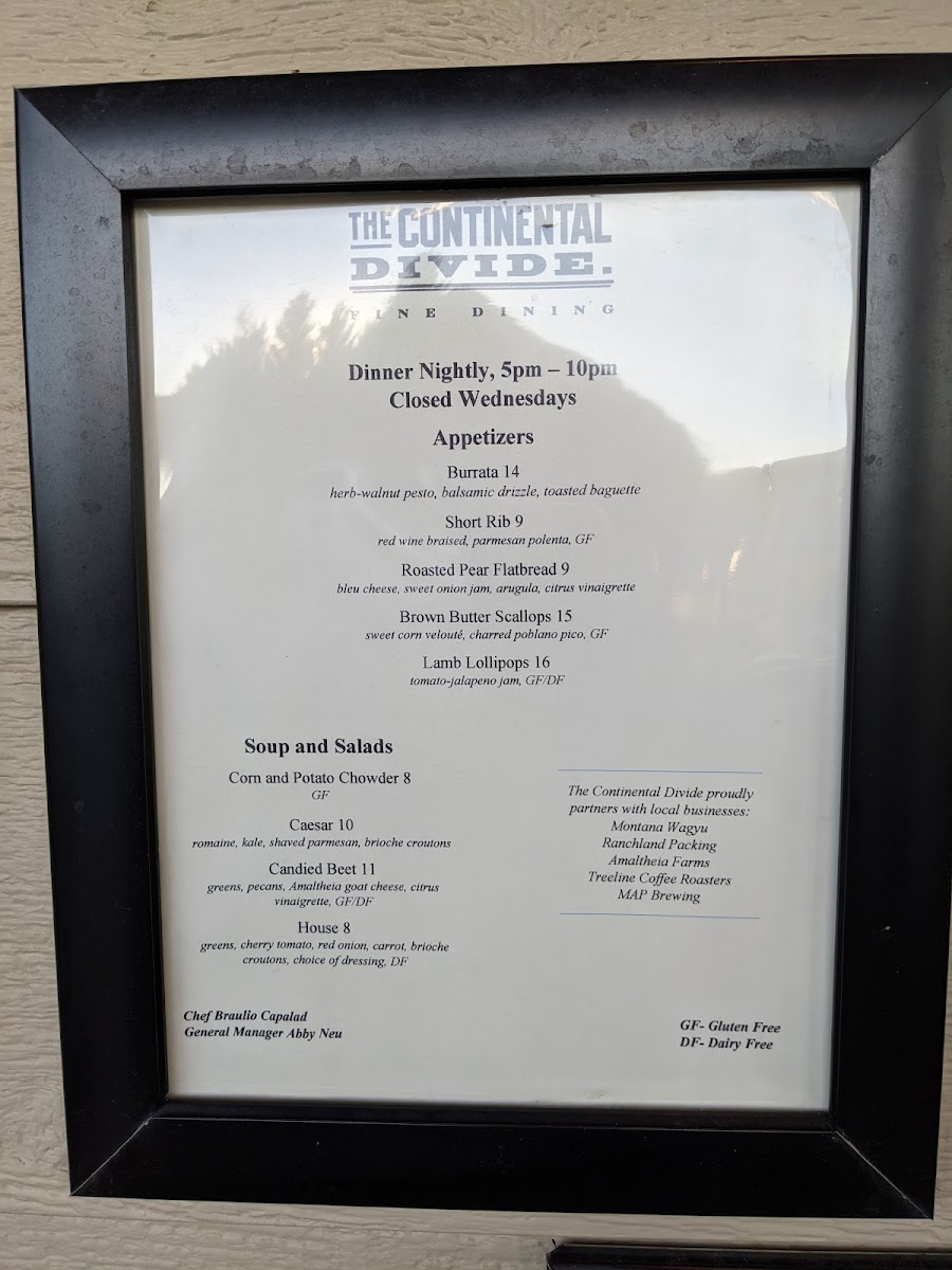 Menu Continental Divide Restaurant-2