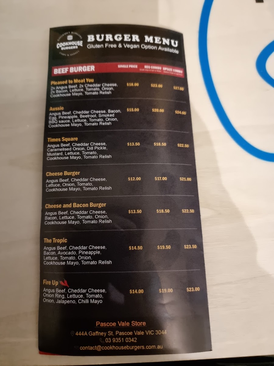 Menu Cookhouse Burgers Essendon-4