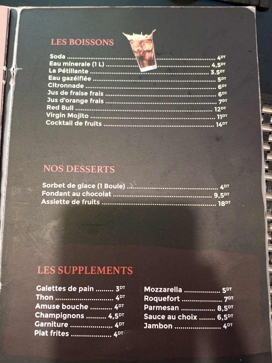 Menu Cook'in Restaurant La Marsa-10