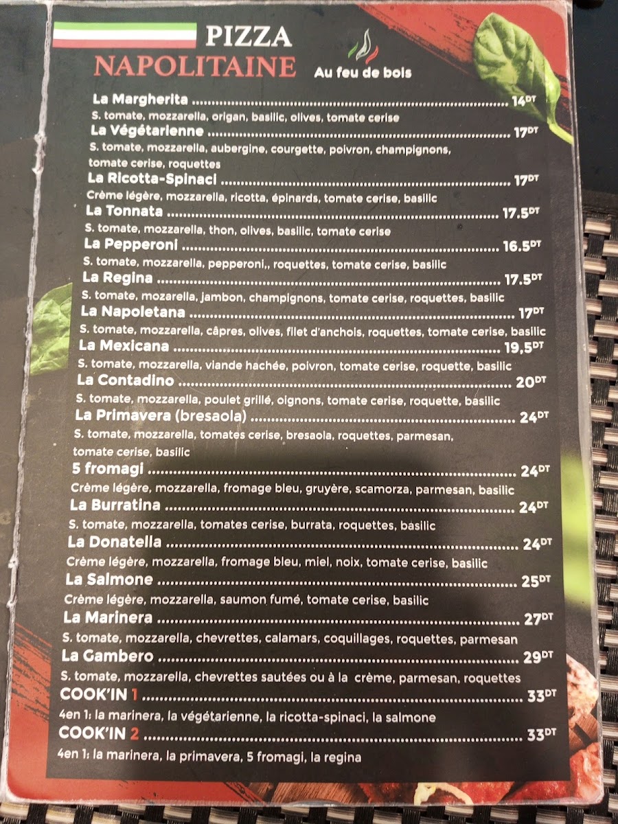 Menu Cook'in Restaurant La Marsa-6