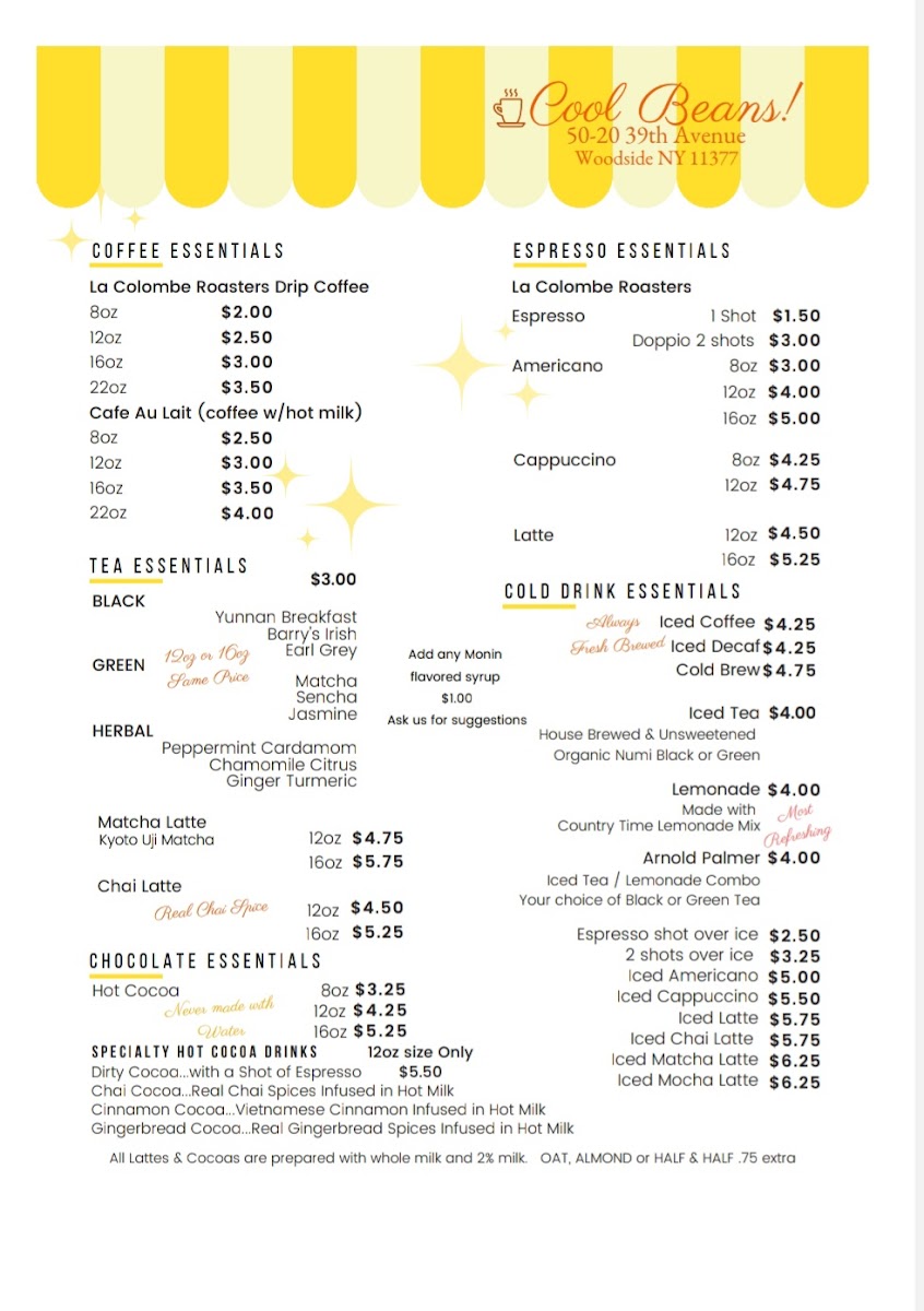 Menu Cool Beans! Coffee House-1