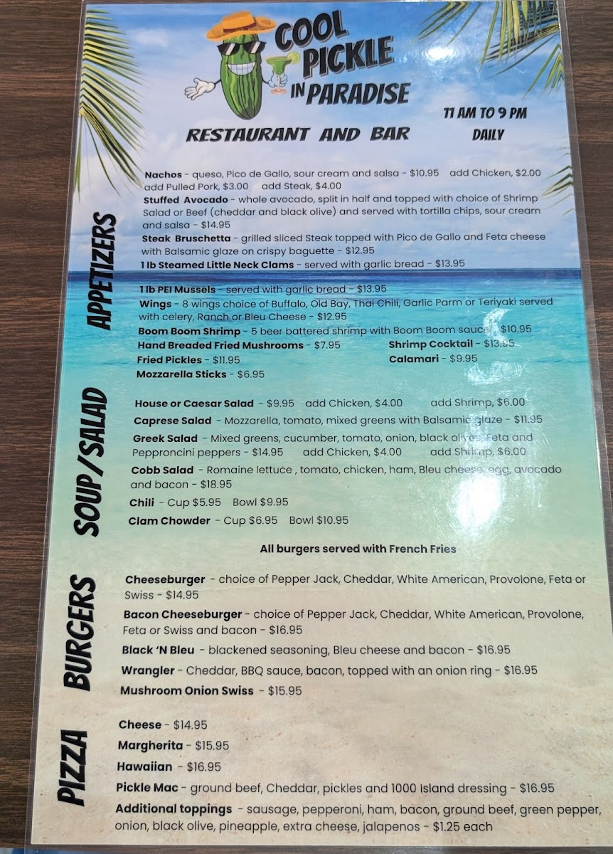 Menu Cool Pickle In Paradise-7