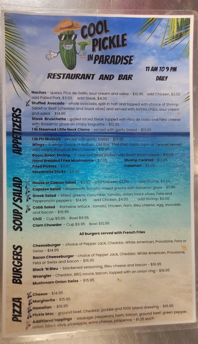 Menu Cool Pickle In Paradise-9