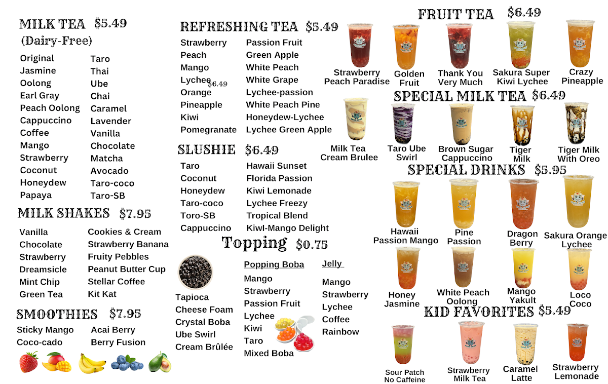 Menu Cool Spot Ice Cream Rolls & Boba Teas-2