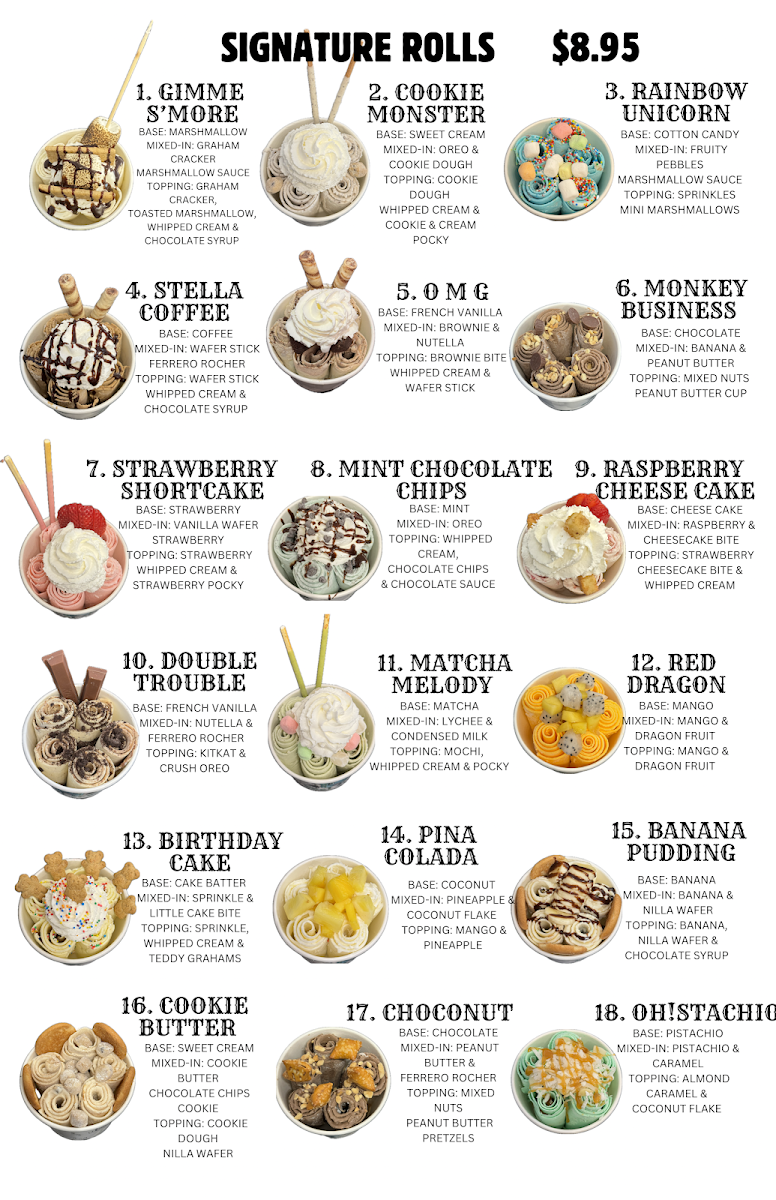 Menu Cool Spot Ice Cream Rolls & Boba Teas-3