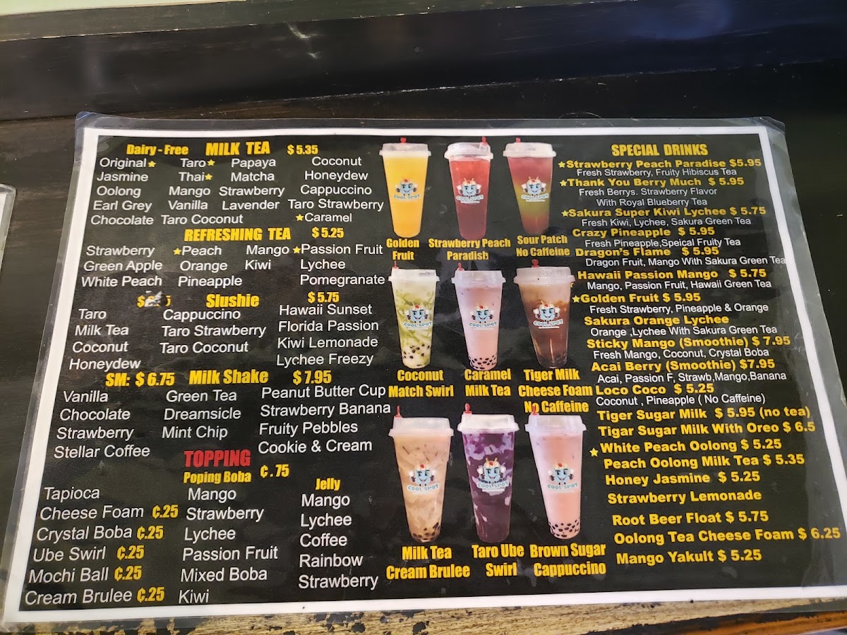Menu Cool Spot Ice Cream Rolls & Boba Teas-8