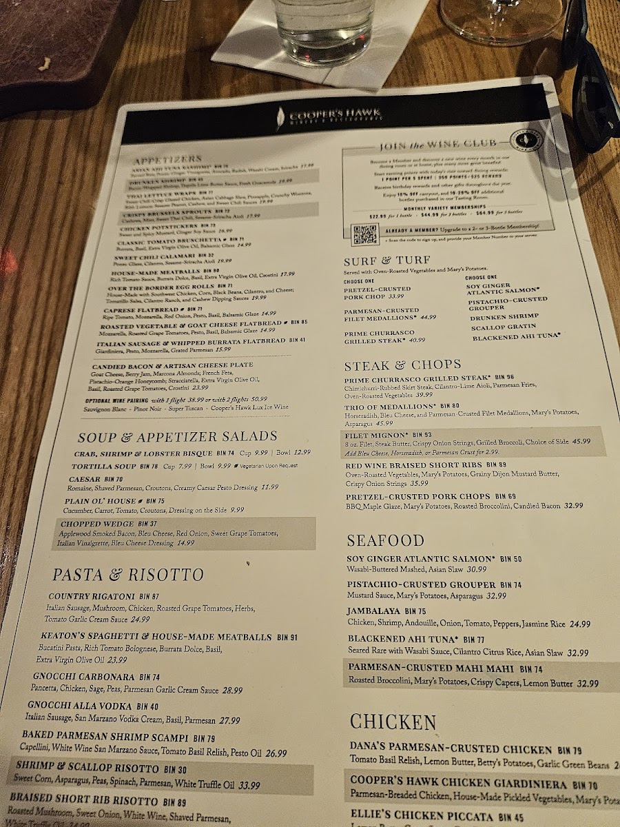 Menu Cooper’S Hawk Winery & Restaurant-1