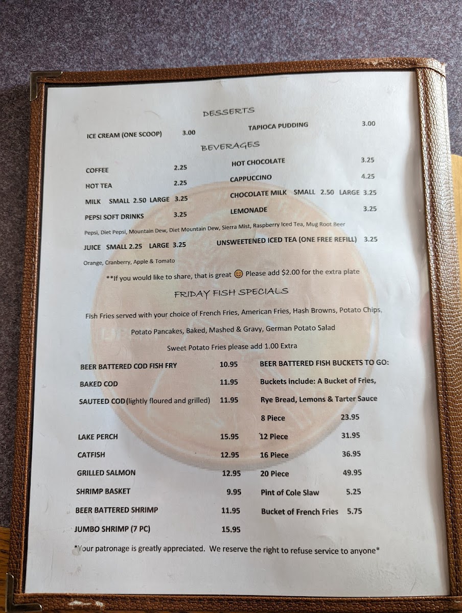 Menu Copper Penny Family Restaurant-8